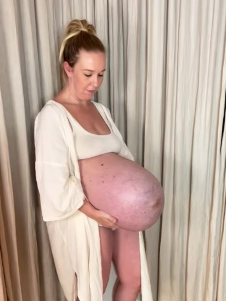 Video of Michella just before giving birth has gone viral on TikTok. Picture: Instagram/@filippaophelia. .