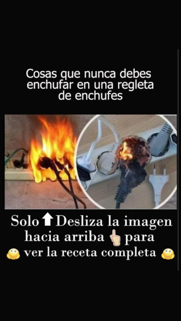 COSAS QUE NUNCA DEBES ENCHUFAR EN UNA REGLETA DE ENCHUFES