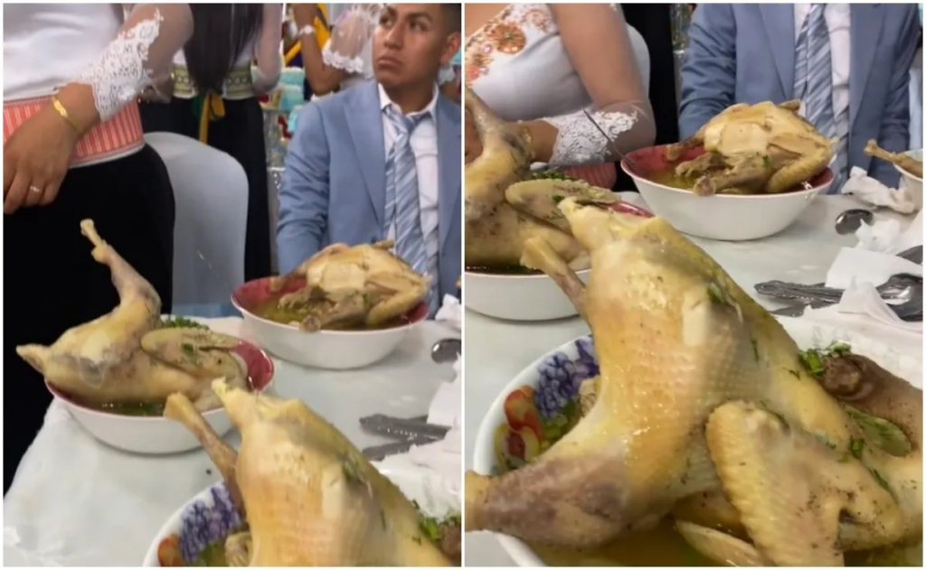 “Una gallina para cada invitado”: Viral video muestra peculiar cena en boda ecuatoriana