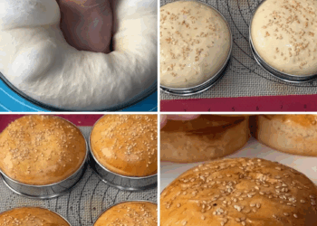 Pan de hamburguesa suave y esponjoso: